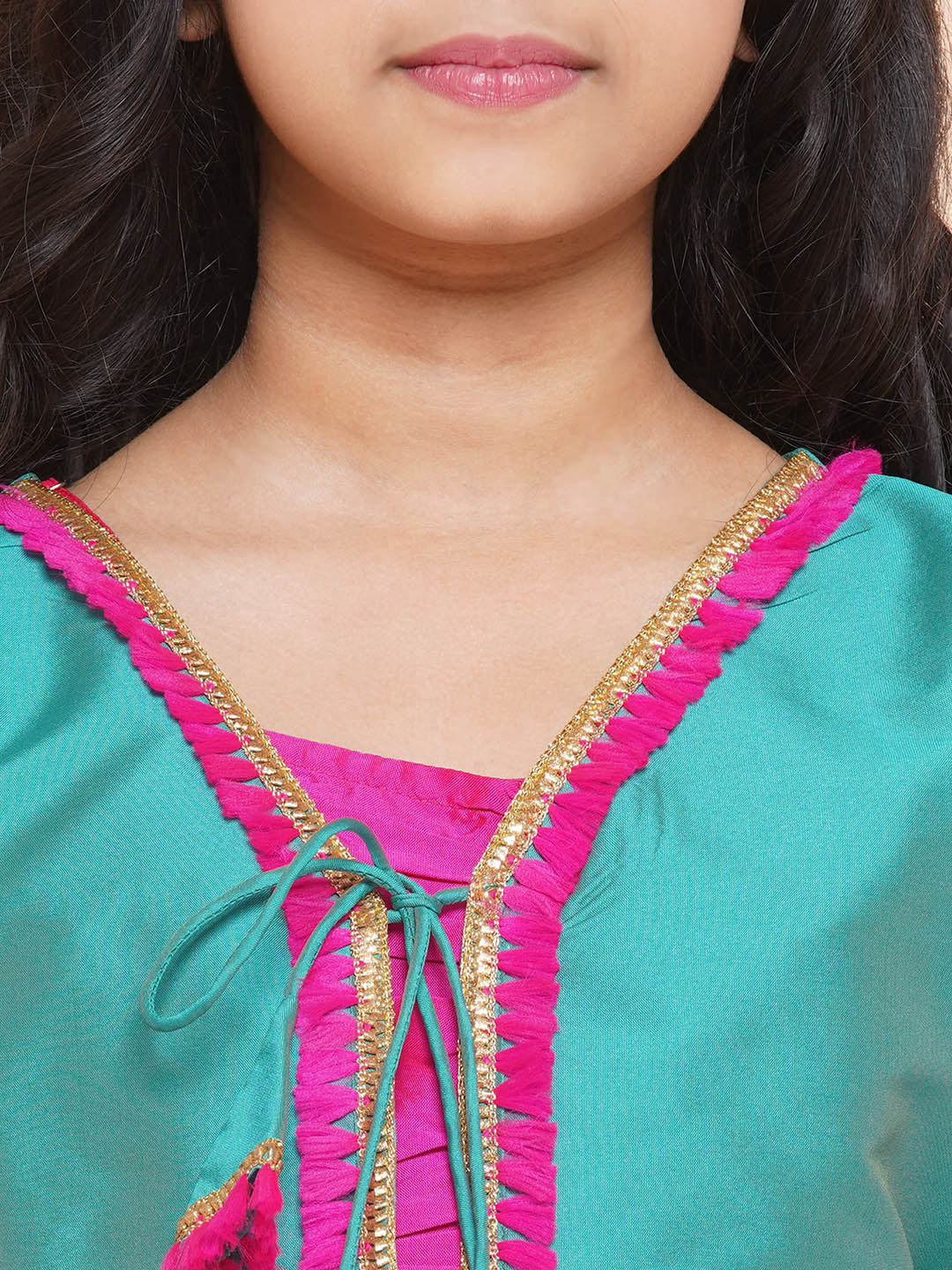 MODISH COUTURE Self Design Kurta & Top With Palazzo Set(Rama Green)