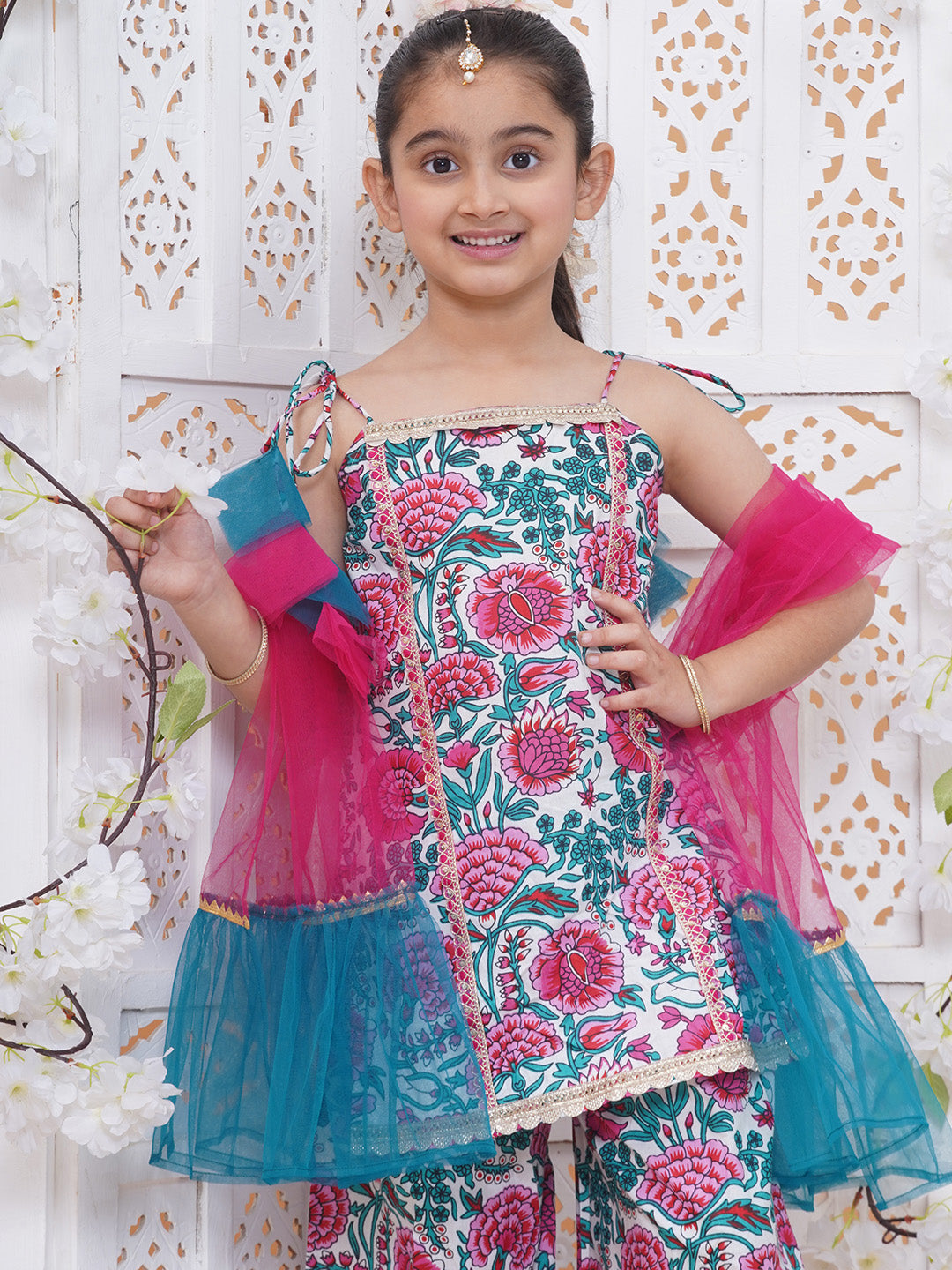 Modish couture Printed Kurta & Sharara with Dupatta