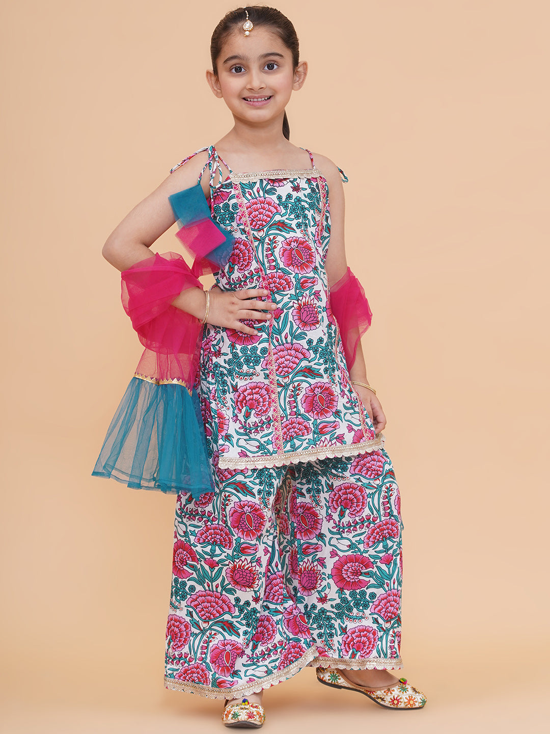 Modish couture Printed Kurta & Sharara with Dupatta