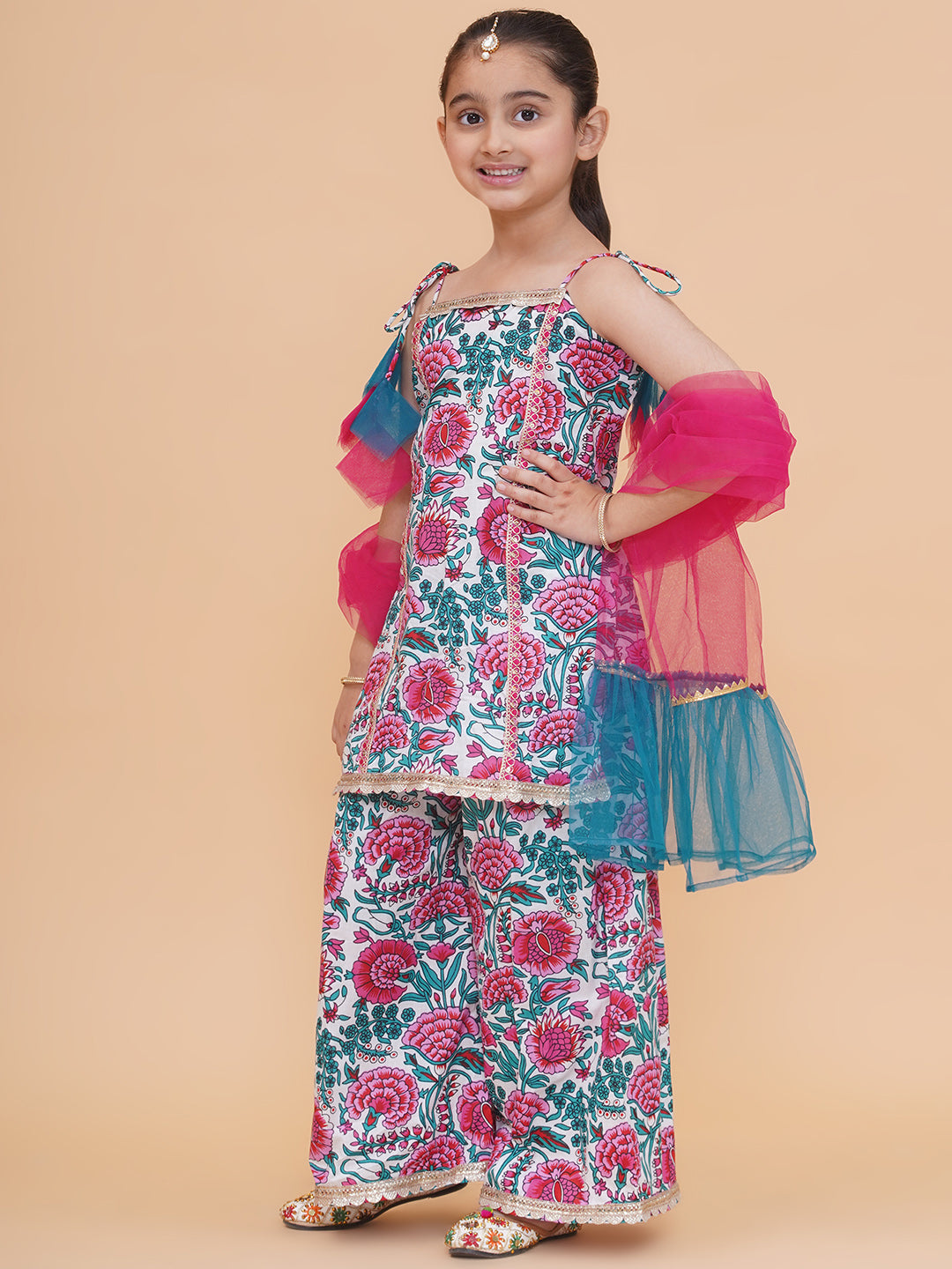 Modish couture Printed Kurta & Sharara with Dupatta
