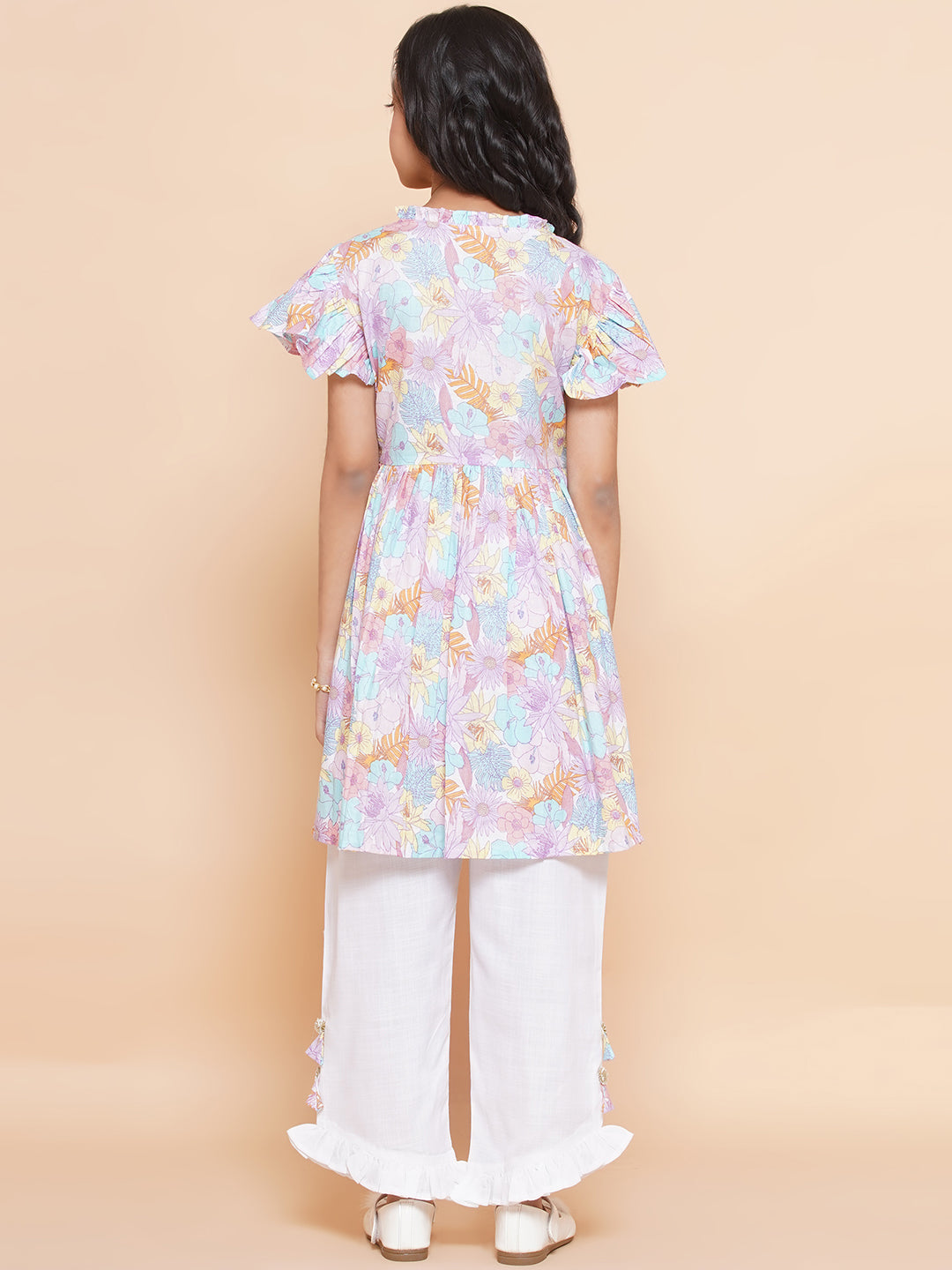 MODISH COUTURE Floral Print Kurta & Palazzo Set(Multi)
