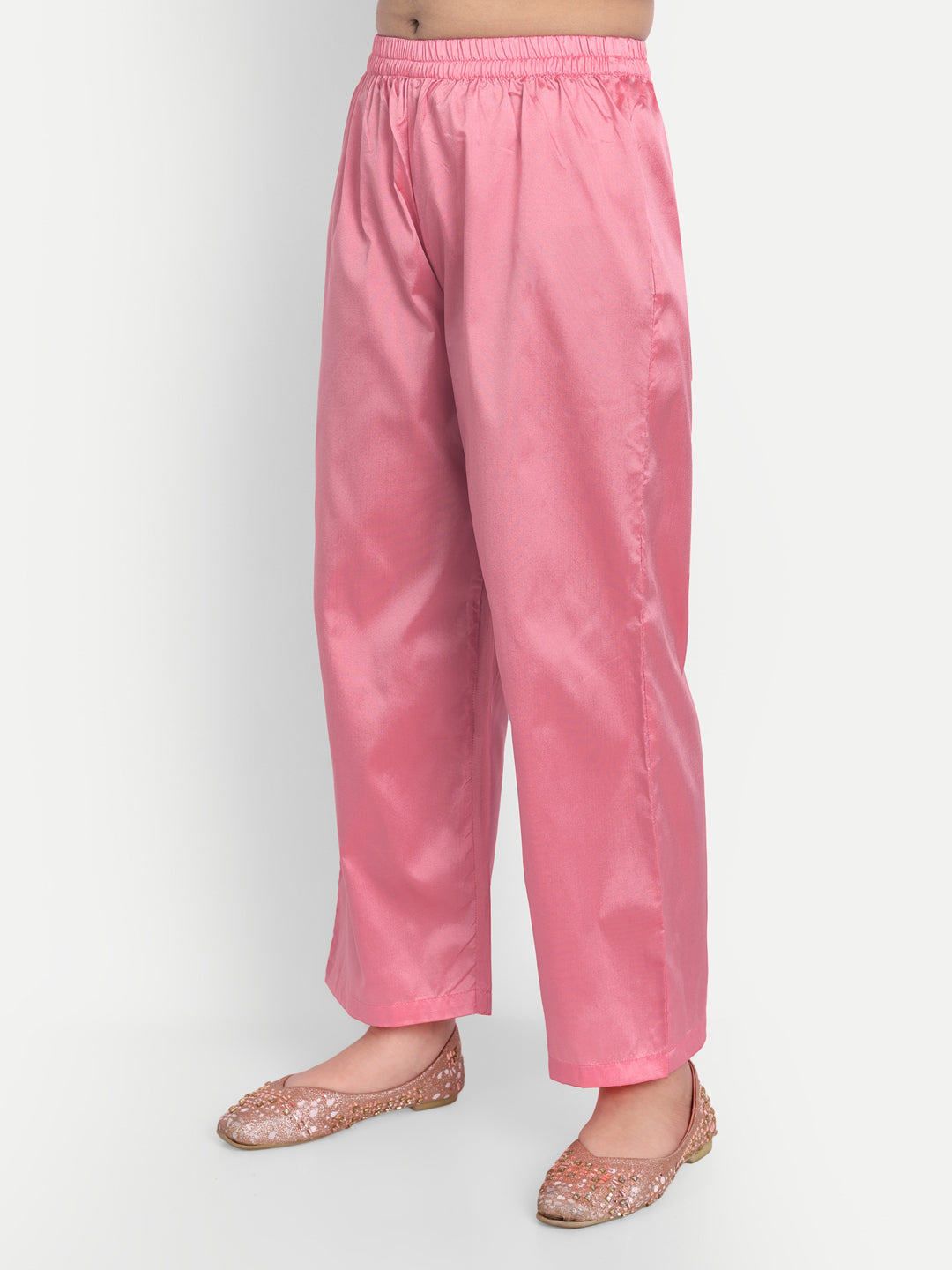 MODISH COUTURE Mirror Work Angrakha Kurta & Plazzo (Pink)