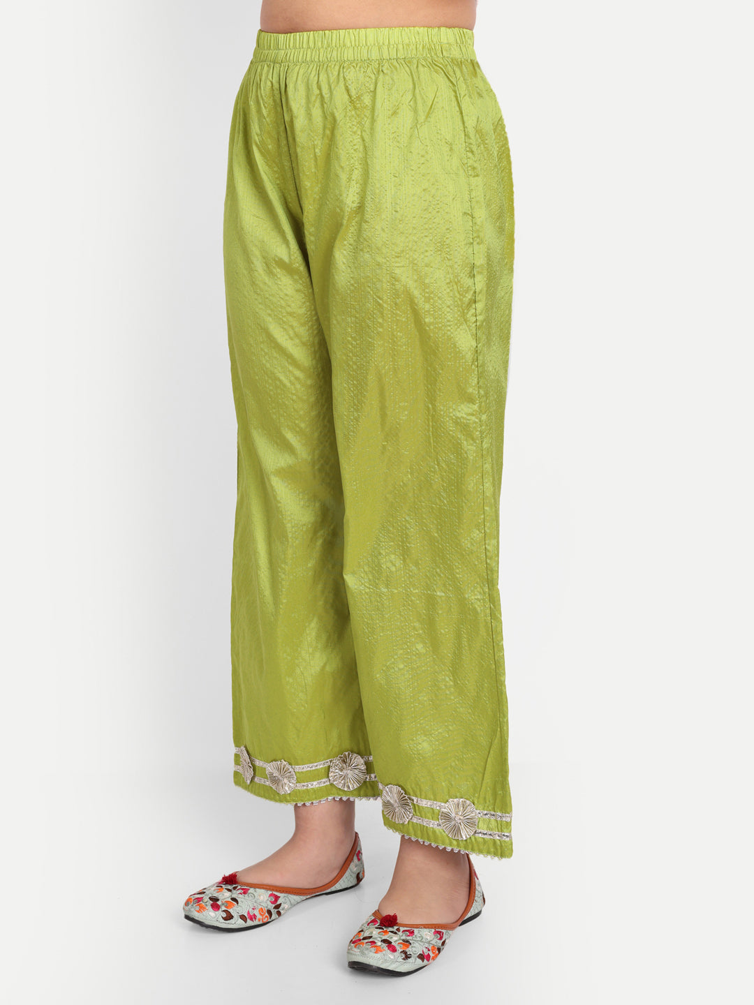 MODISH COUTURE Embellished Kurta & Plazzo (Green)
