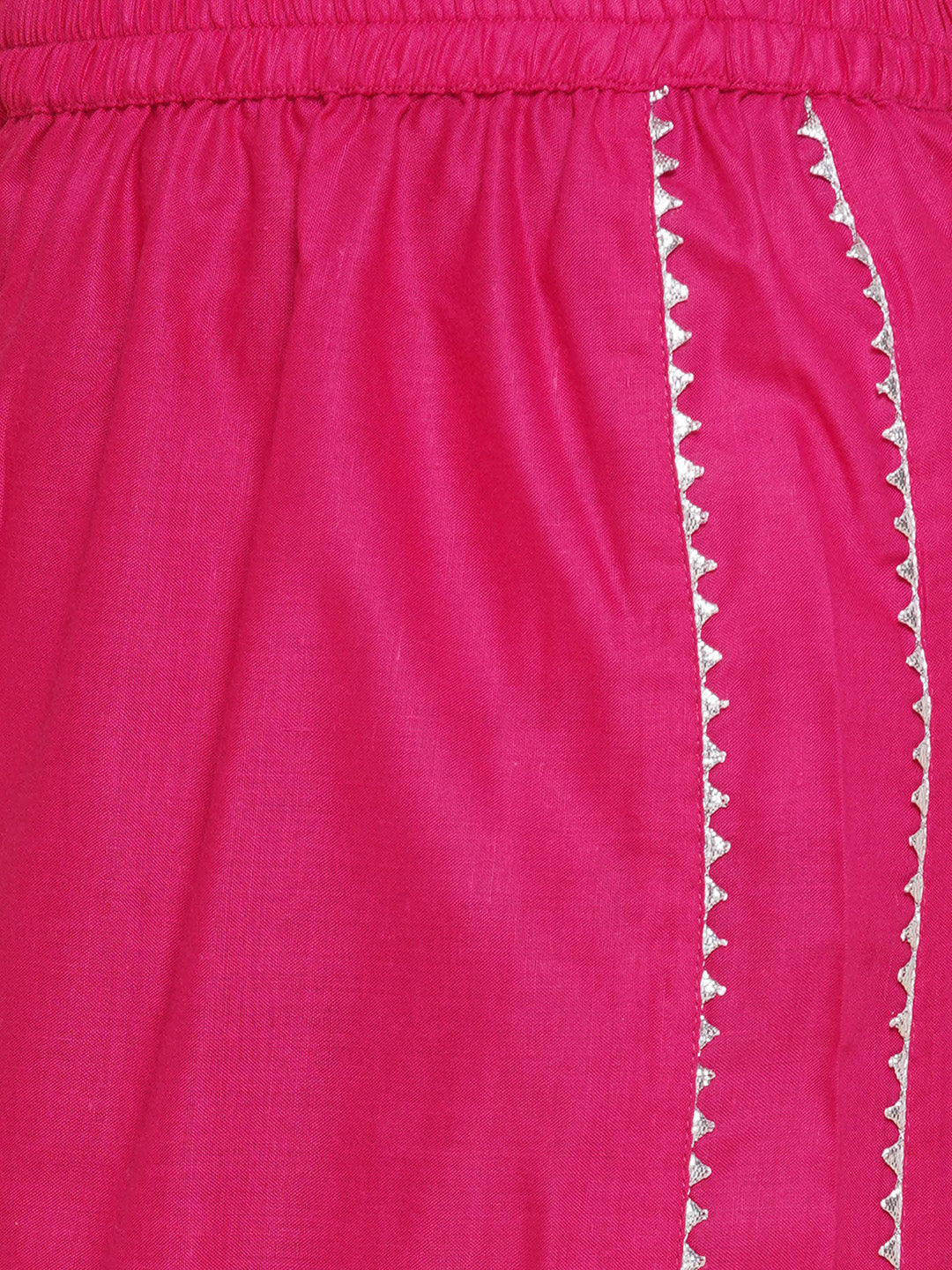 MODISH COUTURE Top & Palazzo Set With Printed Jacket(Pink)