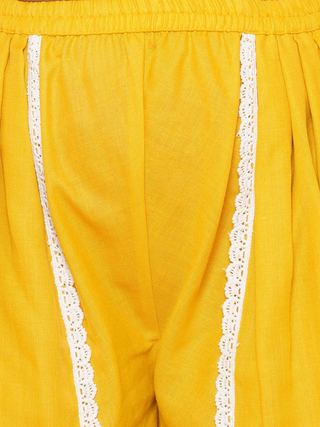 MODISH COUTURE Self Design Kurta & Dhoti salwar (Musterd)