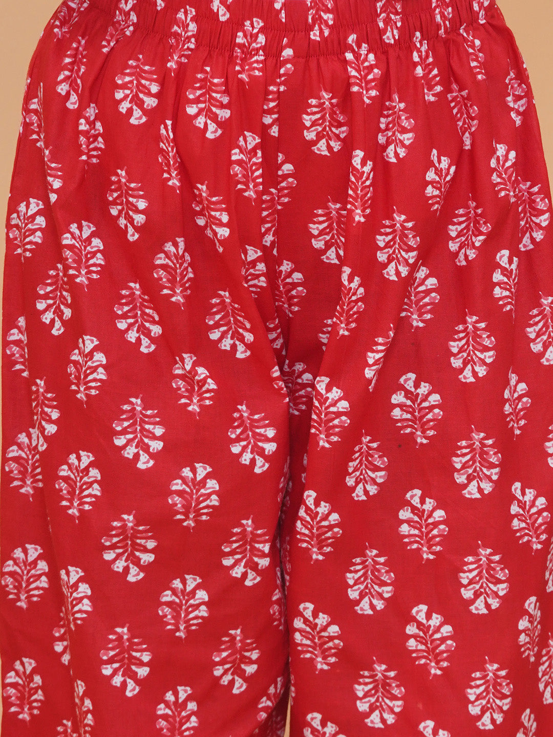 Modish couture Printed Kurta & Plazzo (Red)