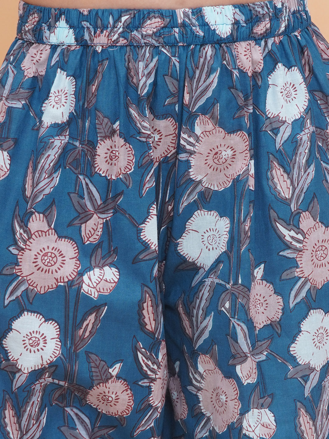 Modish couture Printed Kurta & Plazzo (Teal)