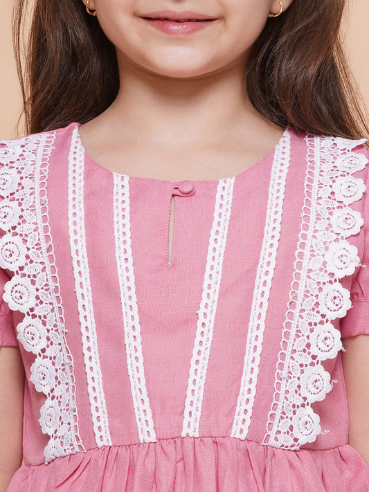 Modish couture Embellished Kurta &Plazzoo  ( Baby Pink)
