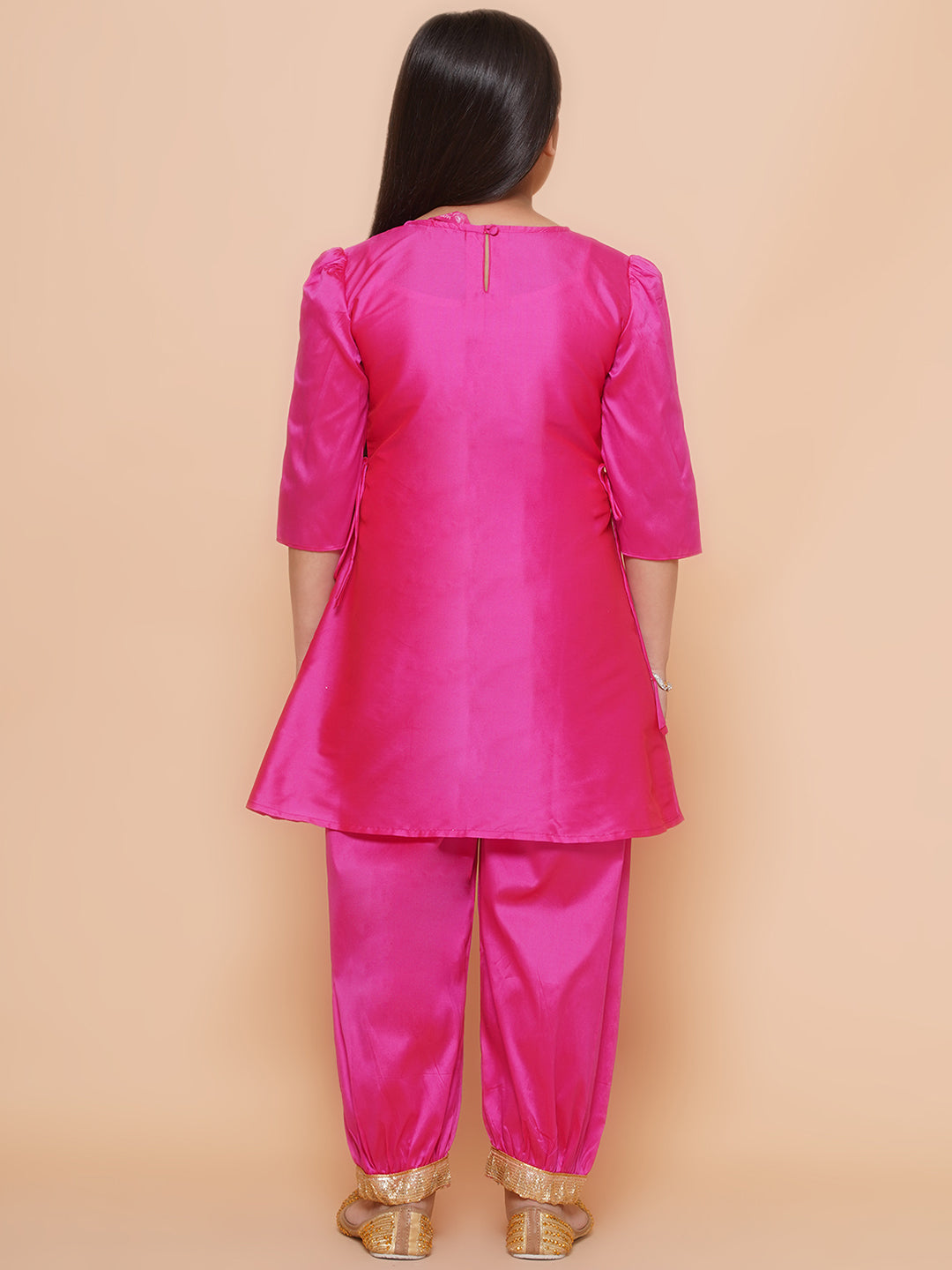 Modish couture Embellished Kurta & Salwar (Pink)