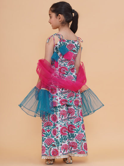 Modish couture Printed Kurta & Sharara with Dupatta