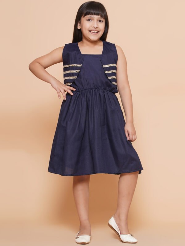 Modish couture Self Design Dress with Jacket