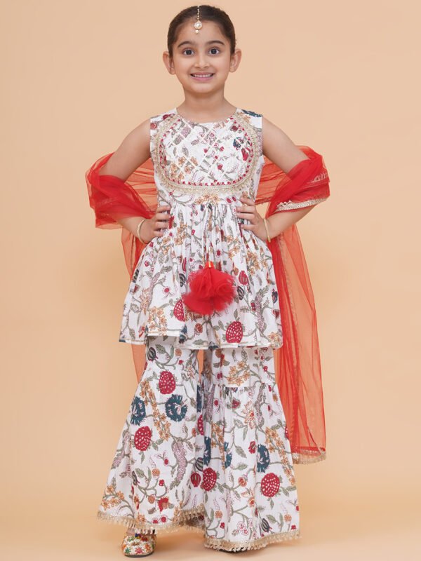 Modish couture Printed Kurta & Sharara with Dupatta