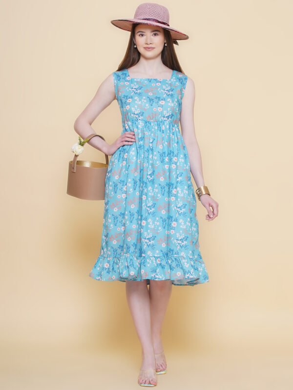 Modish Couture Floral Print Maxi Dress
