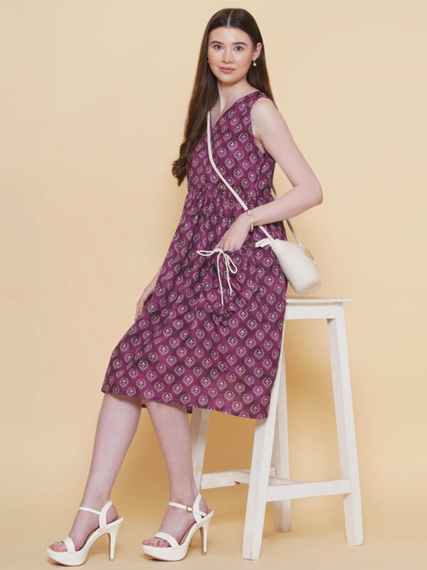 Modish Couture Printed Flared Dress