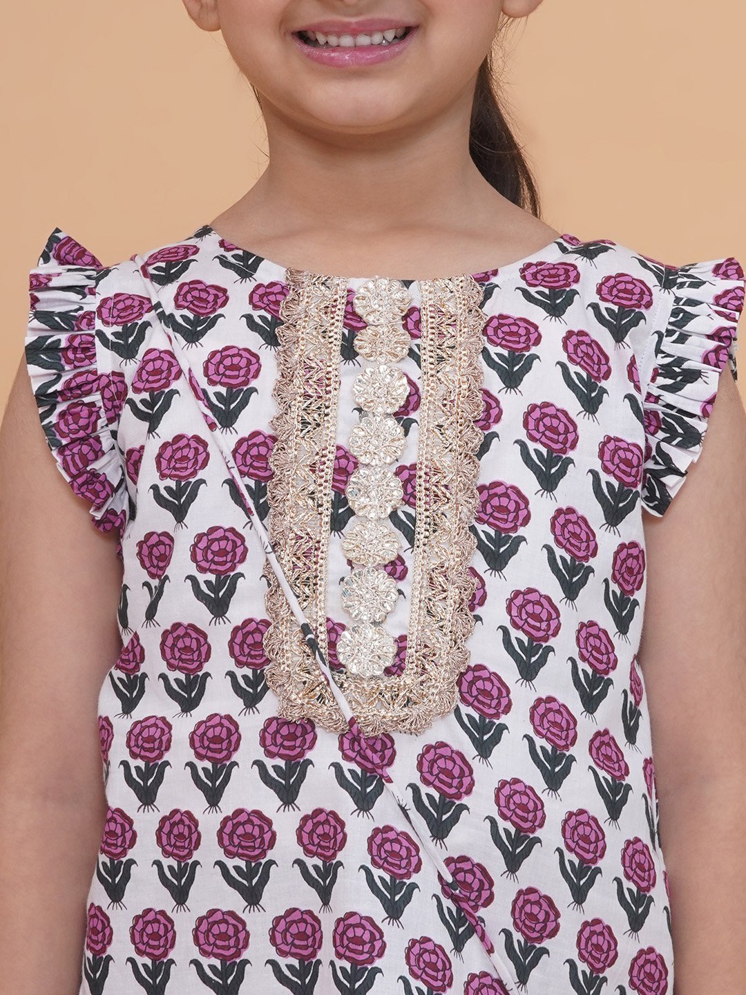 Modish couture Printed Kurta & Plazzo with Purse - Image 3