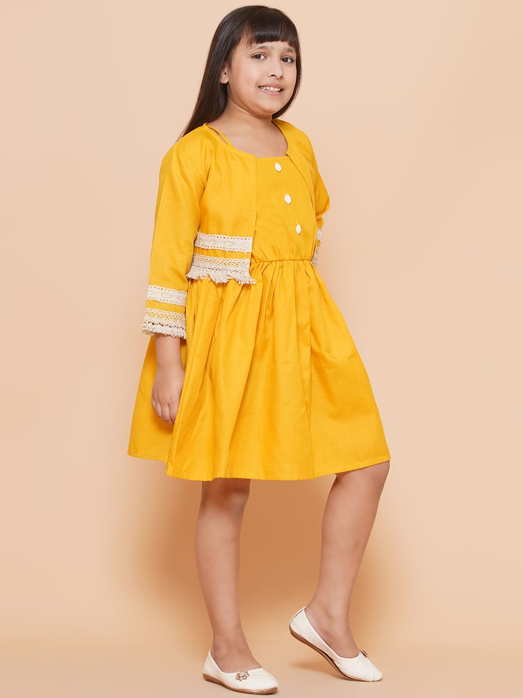 Modish couture Self Design Dress with Jacket - Image 4