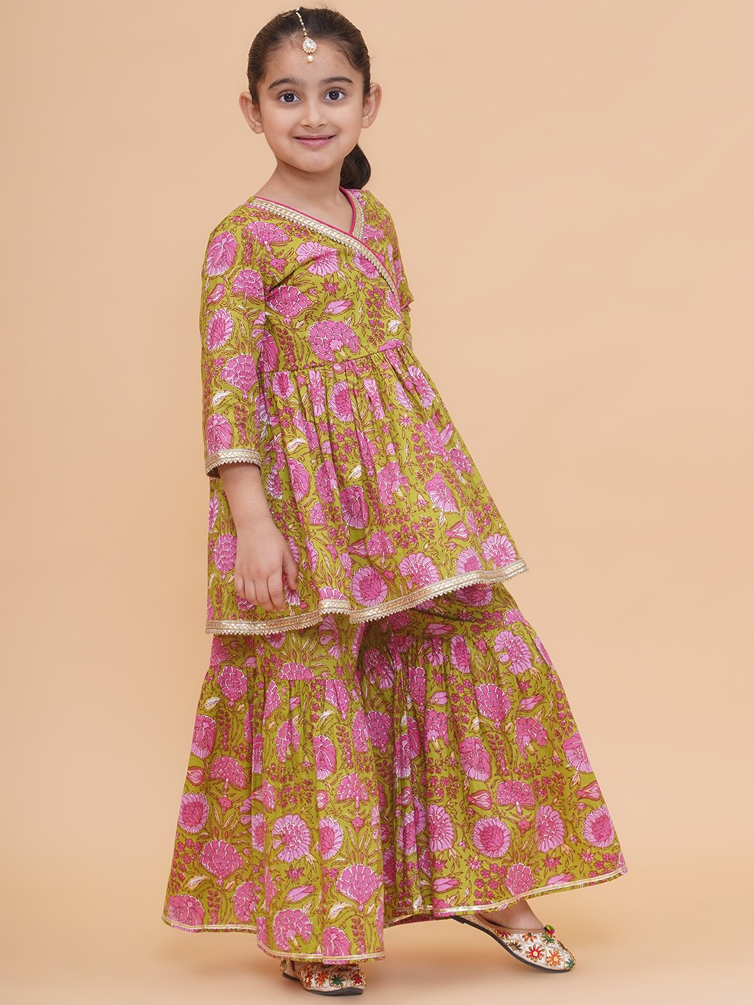 Modish couture Angrakha Printed Kurta & Sharara - Image 4