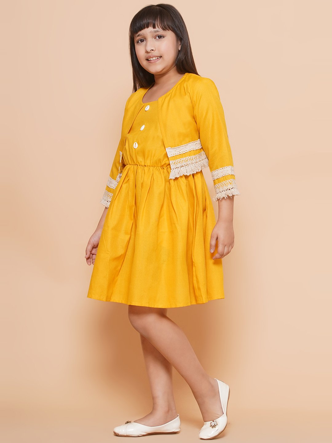 Modish couture Self Design Dress with Jacket - Image 5