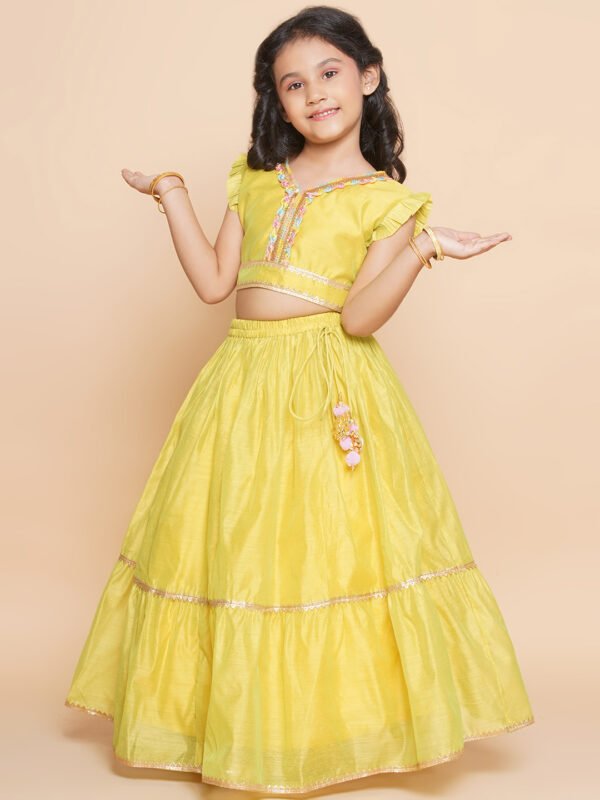 Modish couture Appliquied Lehenga & Top with Dupatta