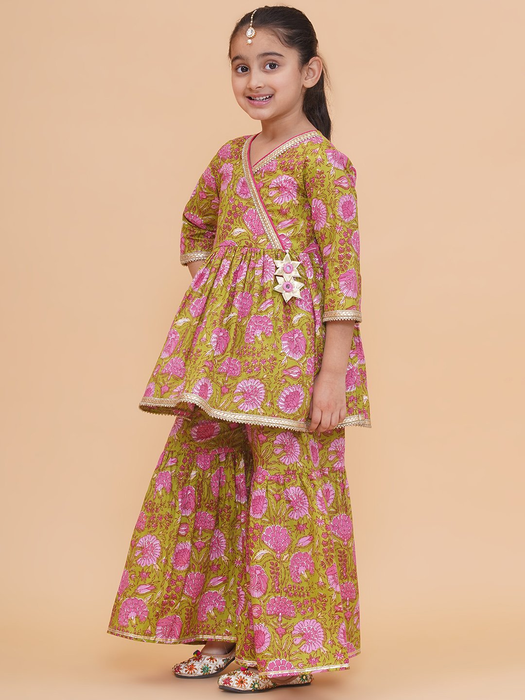 Modish couture Angrakha Printed Kurta & Sharara - Image 5