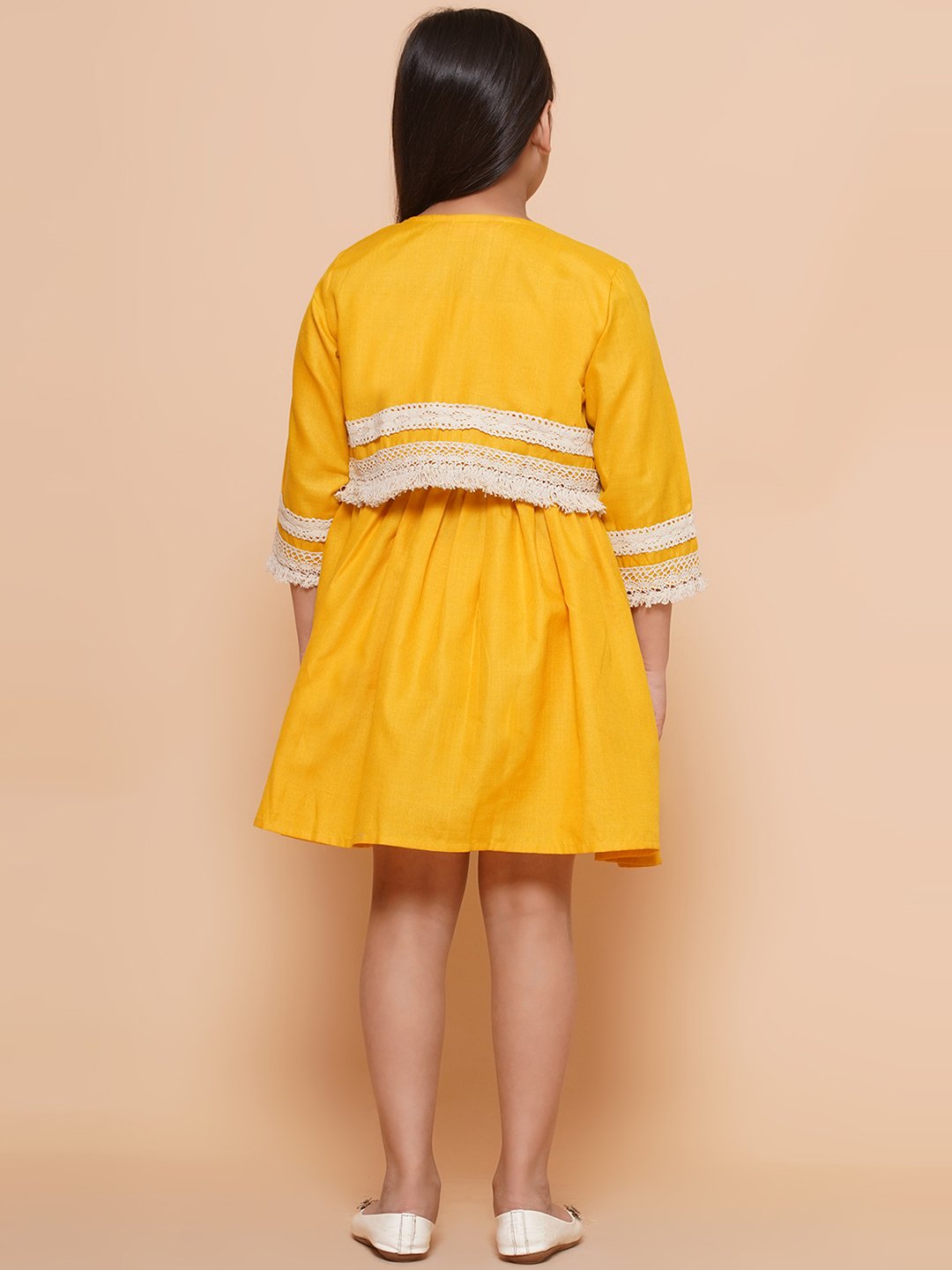 Modish couture Self Design Dress with Jacket - Image 6