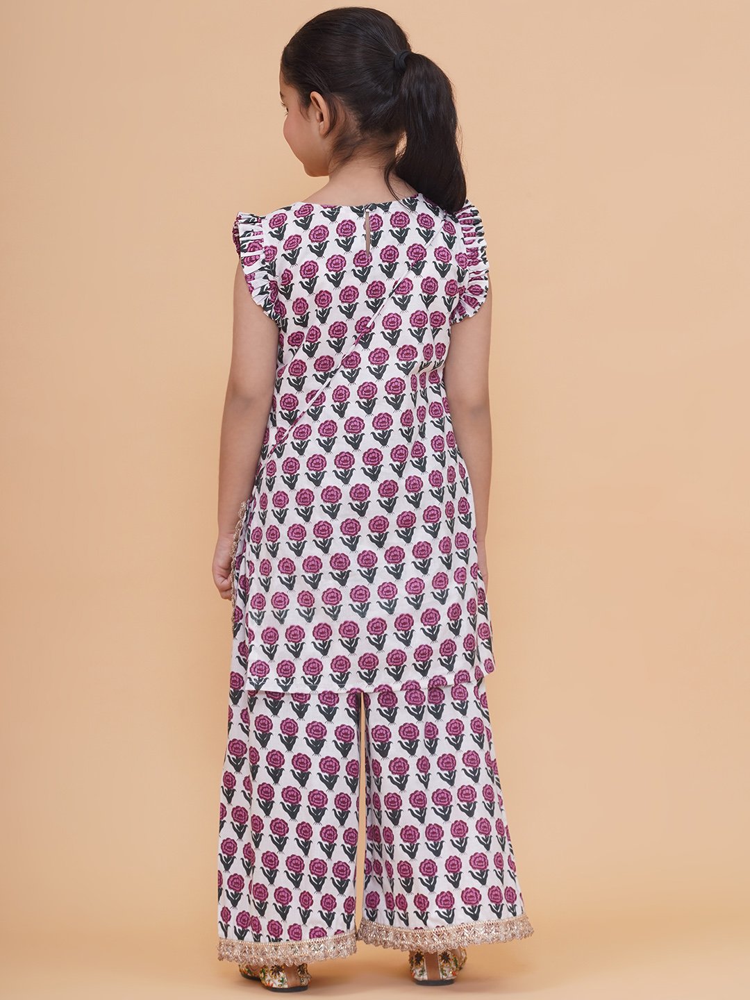 Modish couture Printed Kurta & Plazzo with Purse - Image 6