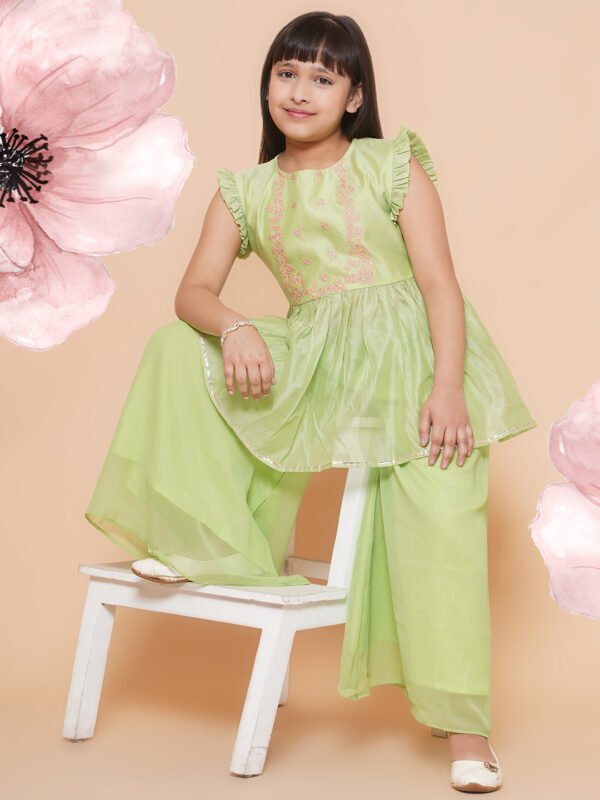 Modish couture Embroidered Kurta & sharara