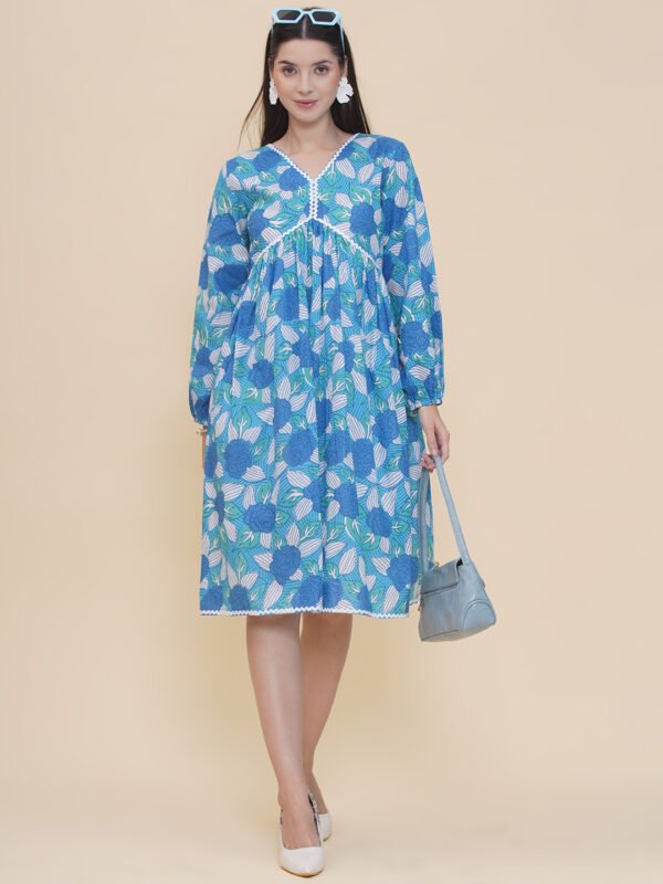 Modish Couture Floral Print Maxi Dress