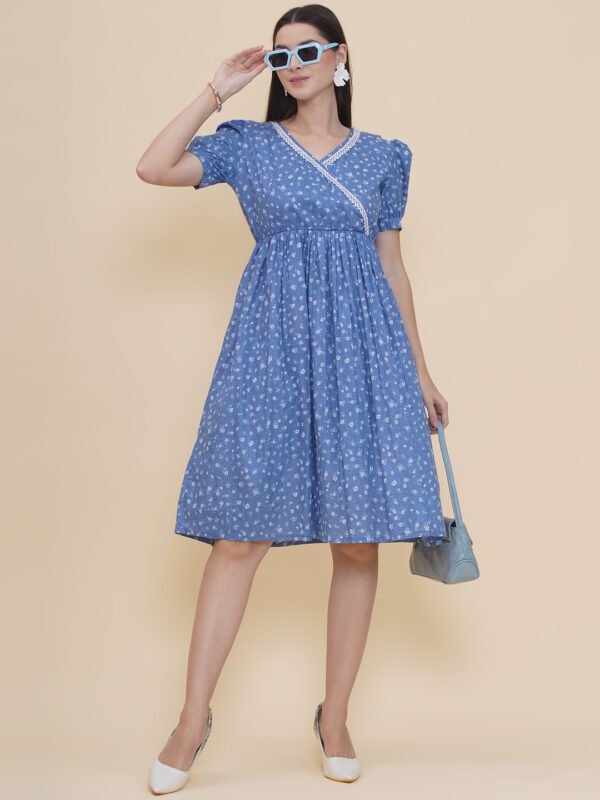 Modish Couture Floral Print Maxi Dress
