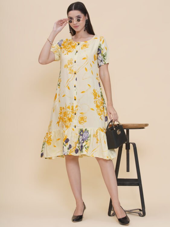 Modish Couture Printed A-Line Dress