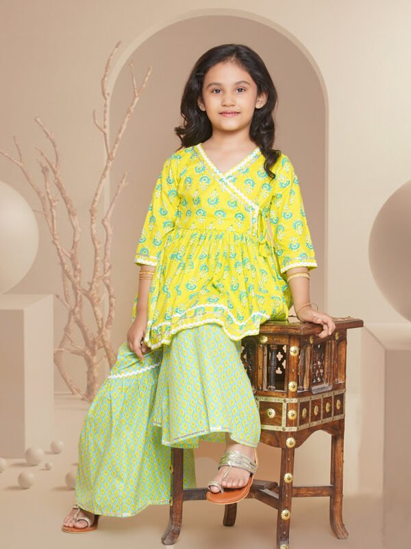 Modish couture Printed Kurta & Sharara