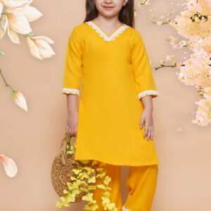 Yellow Kids Kurta Set