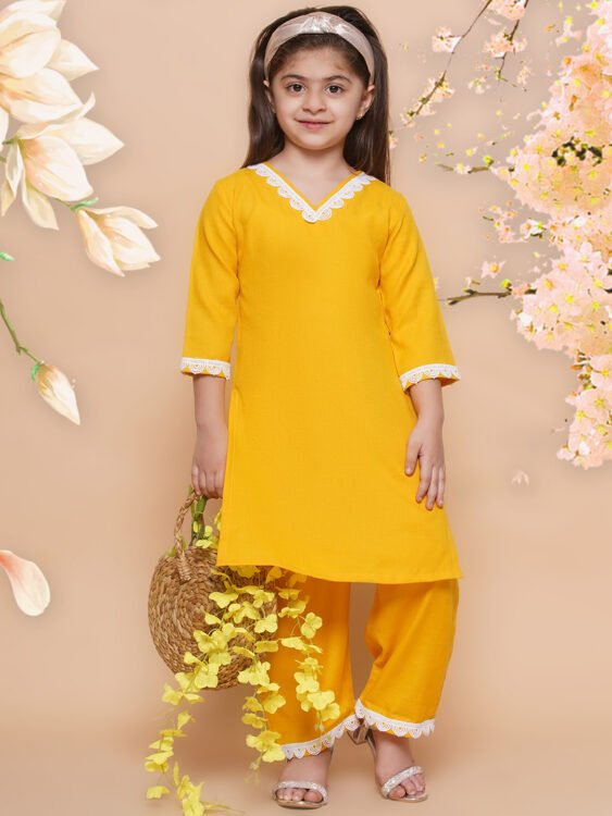 Yellow Kids Kurta Set