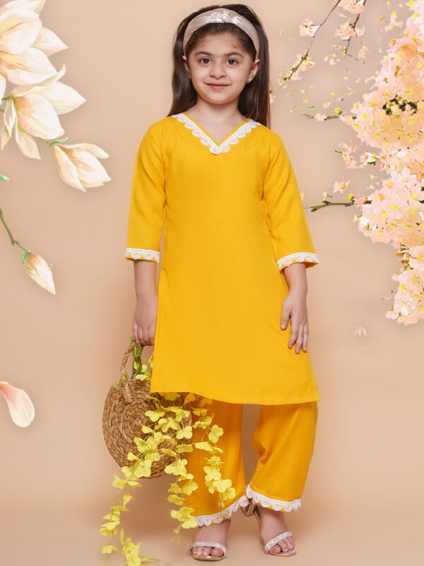 Yellow Kids Kurta Set