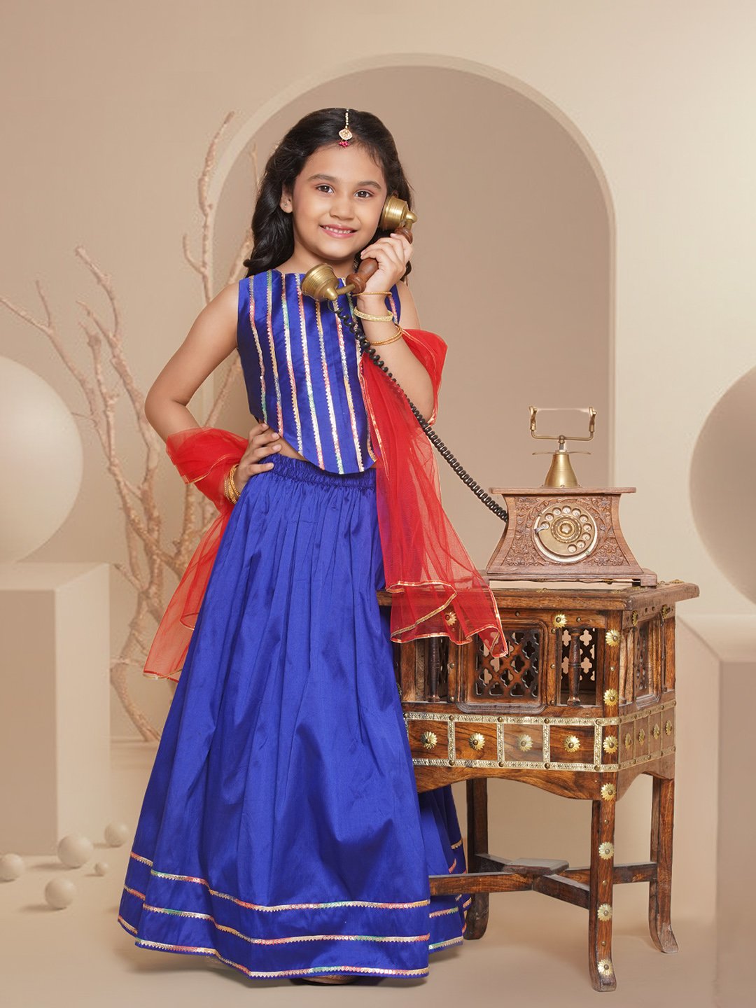 Modish couture Self Design Lehenga & Top