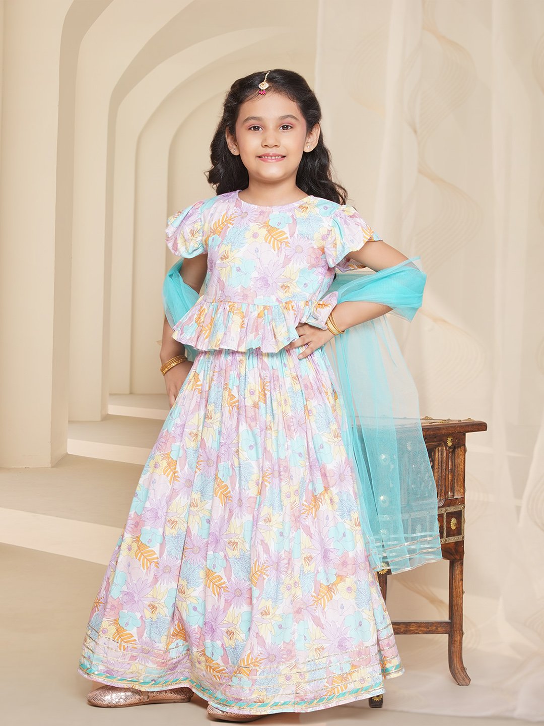 Modish couture Printed Lehenga & Top with Dupatta