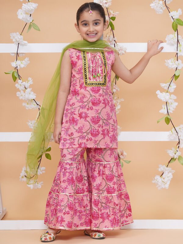 Modish couture Printed Kurta & Sharara with Dupatta