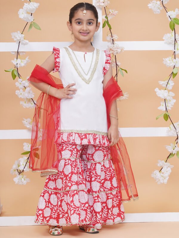 Modish couture Printed Kurta & Sharara with Dupatta