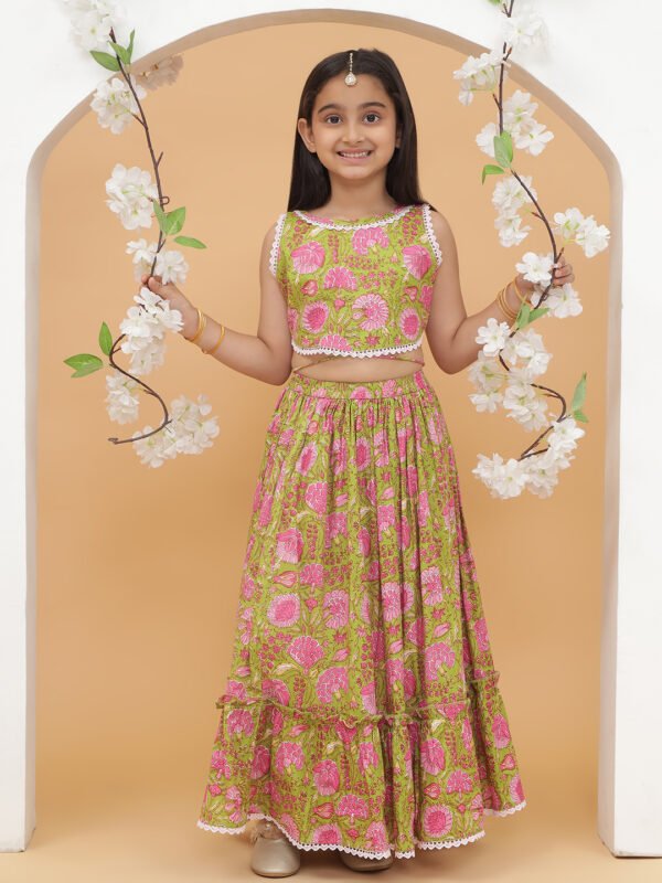 Modish couture Self Design Lehenga with Top