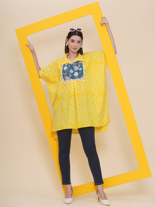 Modish Couture Self Design Kaftaan Shirt