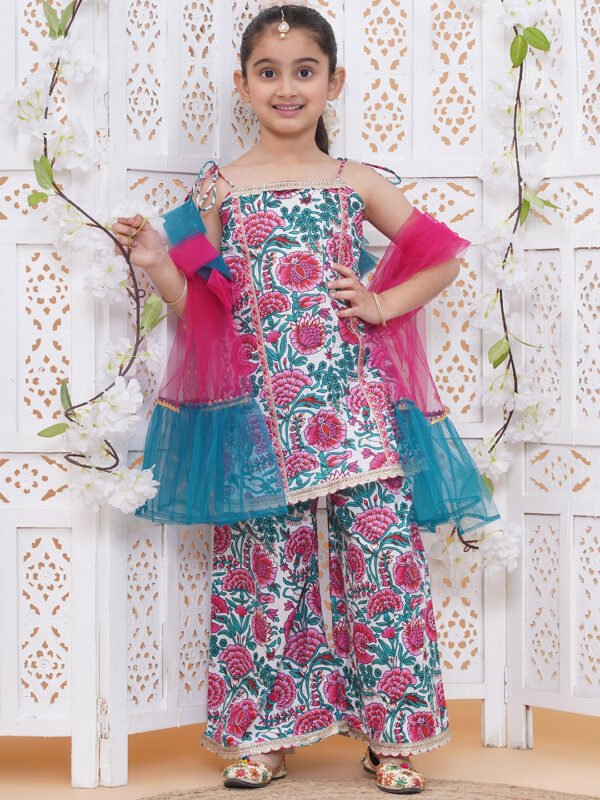 Modish couture Printed Kurta & Sharara with Dupatta