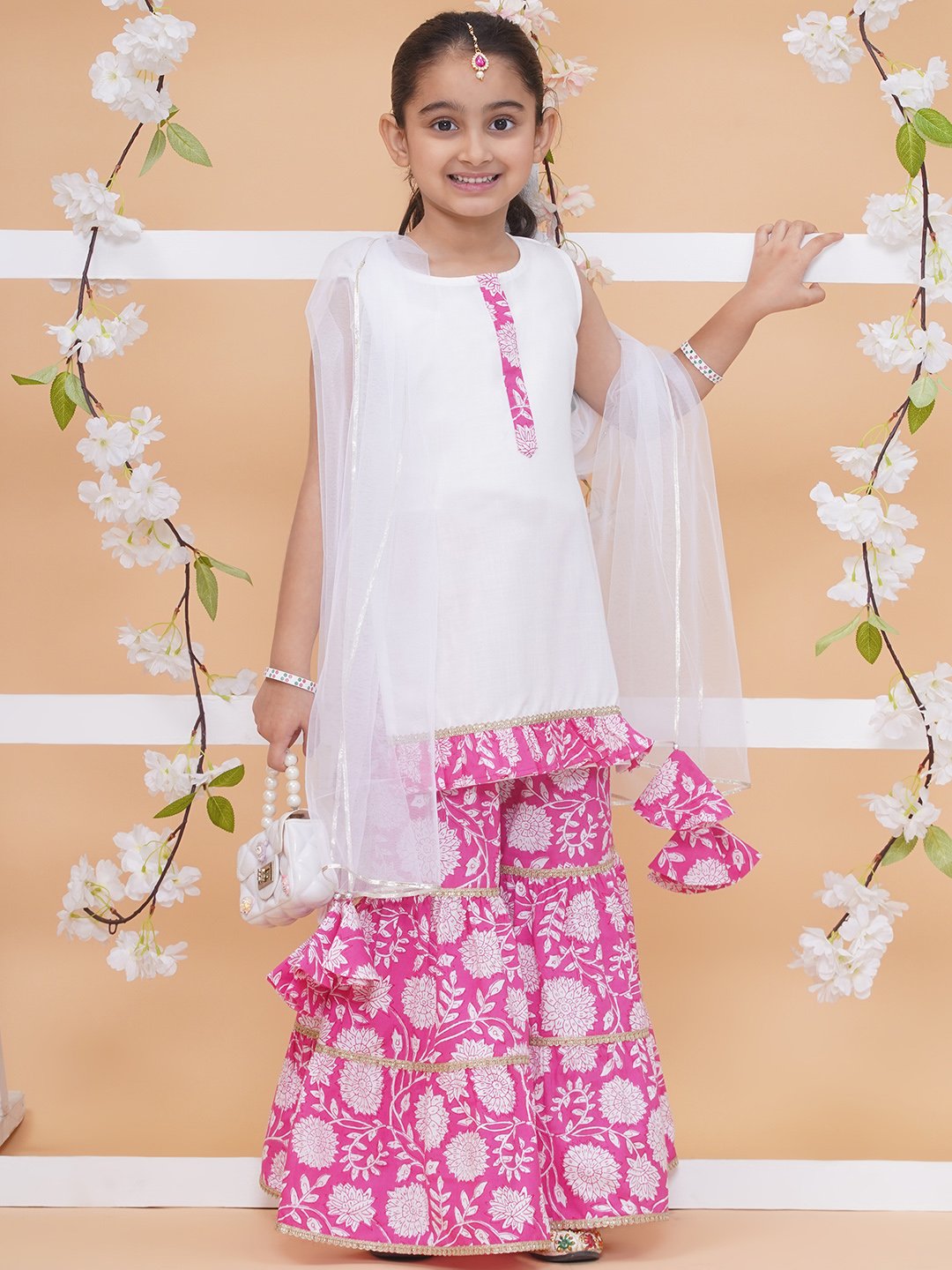 Modish couture Printed Kurta & Sharara with Dupatta - Image 8