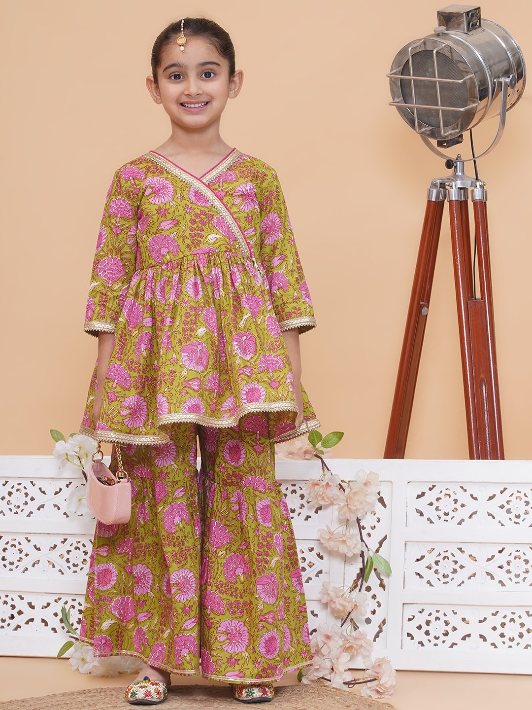 Modish couture Angrakha Printed Kurta & Sharara - Image 8