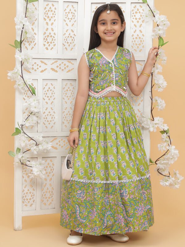 Modish couture Appliqued Lehenga with top